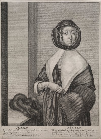 De Vier Seizoenen: Winter, 1641 door Wenceslaus Hollar