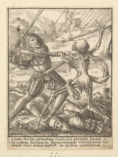 De ridder, uit de Dans van de Dood door Wenceslaus Hollar