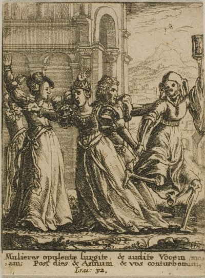 De Koningin en de Dood door Wenceslaus Hollar