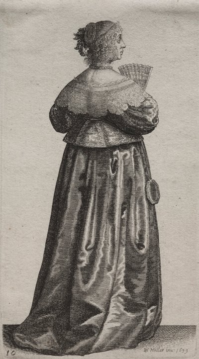 De verschillende gewoonten van Engelse vrouwen, van de adel tot de plattelandsvrouwen, 1639 door Wenceslaus Hollar