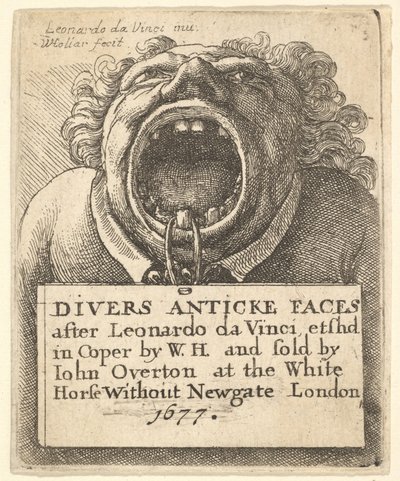 Titelpagina, Divers Anticke Faces, 1677 door Wenceslaus Hollar