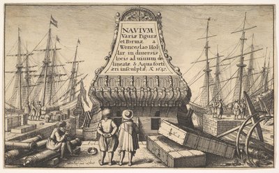 Titelpagina: Nederlandse Schepen, 1647 door Wenceslaus Hollar