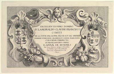 Titel naar de Toegang tot Hemissem door Wenceslaus Hollar