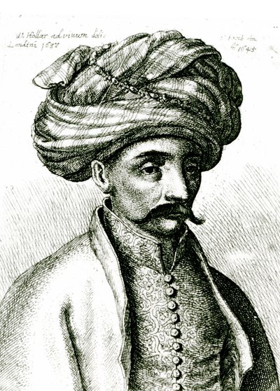 Turkse kop, 1645 door Wenceslaus Hollar