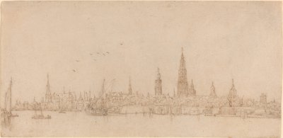 Zicht op Antwerpen door Wenceslaus Hollar