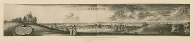 Zicht op Greenwich geëtst in 1637 door Wenceslaus Hollar
