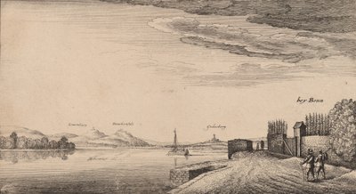 Uitzicht op Lewenberg door Wenceslaus Hollar