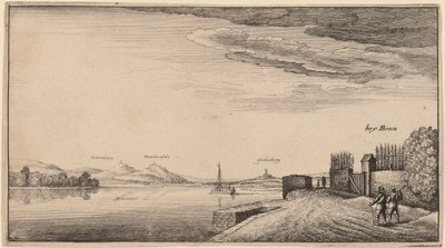 Uitzicht op Lewenberg door Wenceslaus Hollar