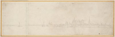 Uitzicht op Orsoy door Wenceslaus Hollar