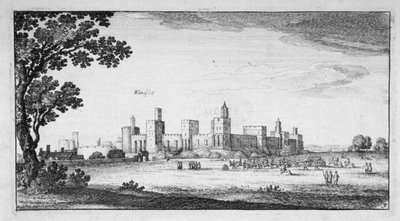 Uitzicht op Windsor Castle, Berkshire, 1644 door Wenceslaus Hollar