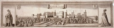 Zicht op de zuidkant van Windsor Castle, Berkshire, ca. 1660 door Wenceslaus Hollar