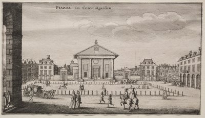 Gezichten van Londen: Het Piazza in Covent Garden door Wenceslaus Hollar
