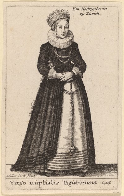 Virgo Nuptialis Tiguriensis door Wenceslaus Hollar