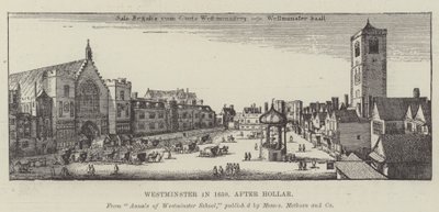 Westminster in 1650 door Wenceslaus Hollar