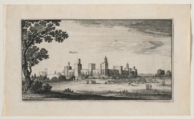 Windsor Castle vanuit het zuidoosten, 1644 door Wenceslaus Hollar