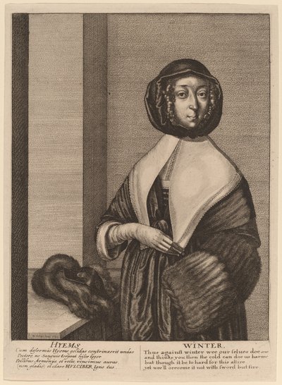 Winter door Wenceslaus Hollar