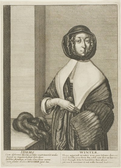 Winter door Wenceslaus Hollar