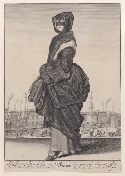 Winter, uit De Seizoenen door Wenceslaus Hollar