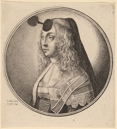 Vrouw van Antwerpen door Wenceslaus Hollar