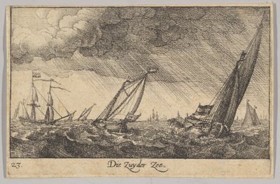 Zuiderzee, 1635 door Wenceslaus Hollar