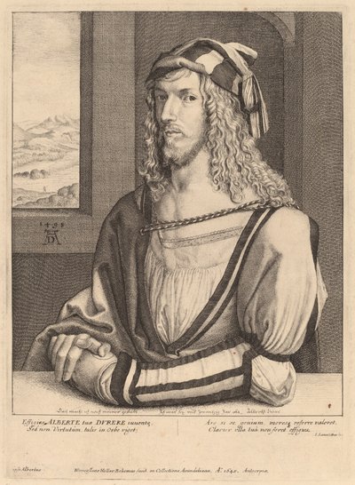 Albrecht Dürer door Wenceslaus Hollar after Albrecht Dürer
