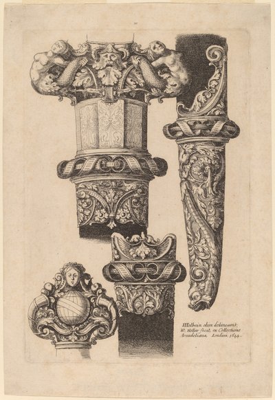 Versiering voor een Dolk en Schede door Wenceslaus Hollar after Hans Holbein the Younger