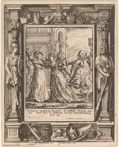 Koningin door Wenceslaus Hollar after Hans Holbein the Younger after Abraham van Diepenbeeck
