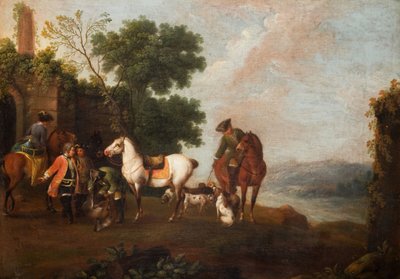 De hertenjacht door Wenzel Ignaz Prasch