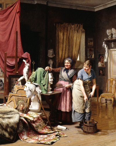 In het atelier door Wenzel Ulrik Tornoe