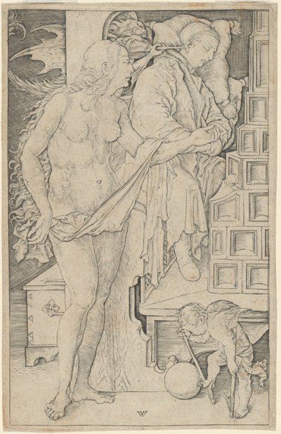 De Droom van de Dokter door Wenzel von Olmutz, after Albrecht Dürer