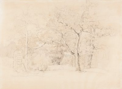Landschap, bos door Werner Holmberg