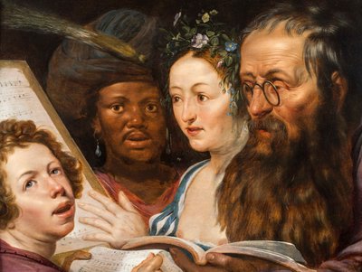 Een allegorie van muziek, 1625 door Werner Jacobsz van den Valckert