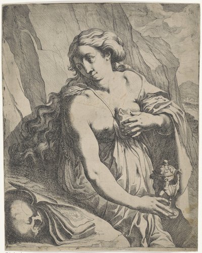 Boetvaardige Maria Magdalena door Werner van den Valckert