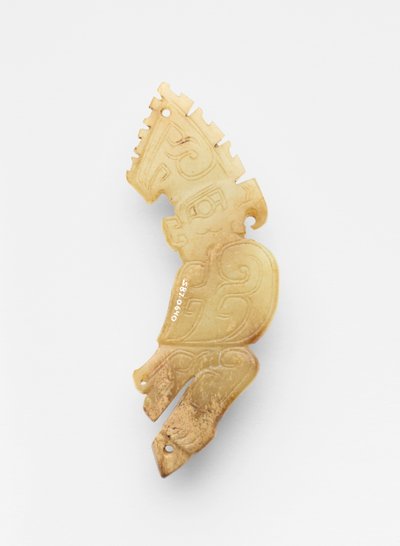 Topstuk in de vorm van een vogel, c.1300-c.1050 v.Chr. door Western Zhou Dynasty Chinese School