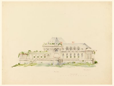 Verhoging naar Polo Grounds, Clubhuis, Newport, Rhode Island en Golfclub door Whitney Warren Jr.