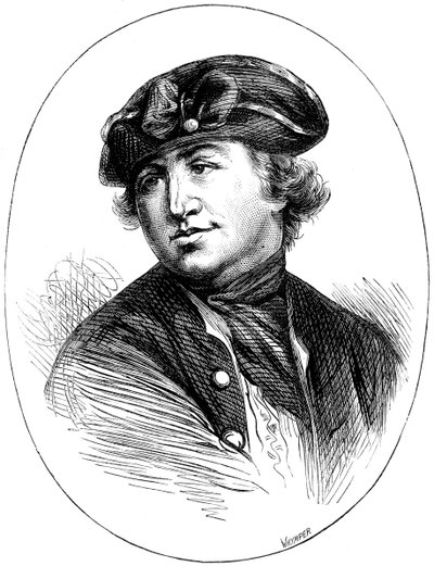 Commandant Robert Hopkins, Amerikaanse marinecommandant, van een prent uit 1776, ca. 1880 door Whymper