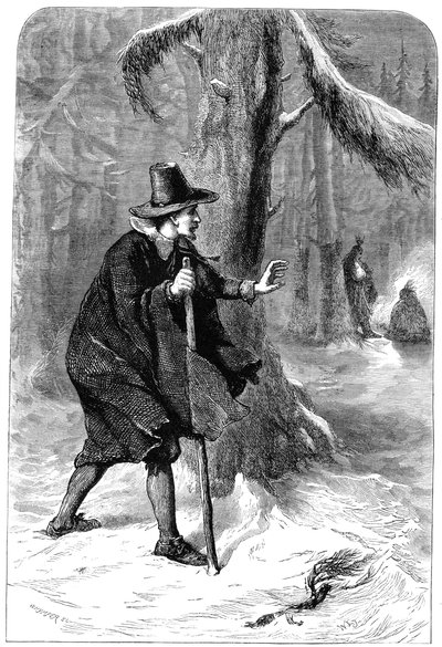 Roger Williams in het bos, Amerika door Whymper