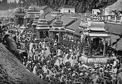 Een Hindoeïstische religieuze processie, Madras, 1902 door Wiele and Klein