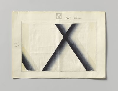 Staal met bedrukte zijde, dessin Diana door Wiener Werkstätte