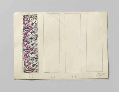 Staal met bedrukte zijde, dessin Tanzpaar door Wiener Werkstätte
