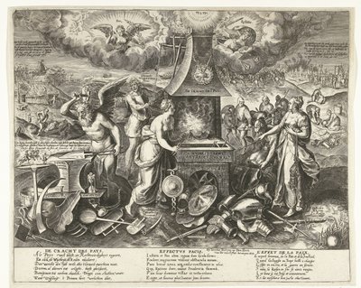 De kracht van de vrede, 1678 door Wierix