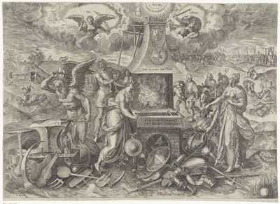 De macht van de vrede, 1577 door Wierix