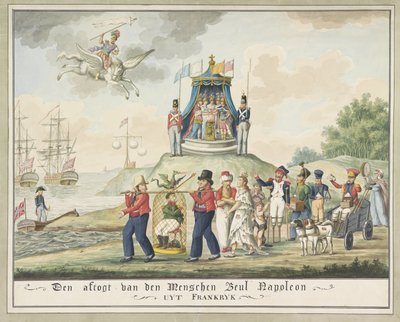 Napoleons verbanning naar Elba, 1814 door Wijnand Esser (attributed to)