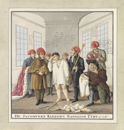Napoleon door de Jacobijnen uitgekleed, 1815 door Wijnand Esser