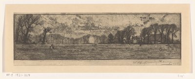 Boerderij bij Santpoort door Wijnand Otto Jan Nieuwenkamp (signed by artist)