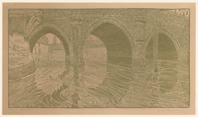 Brug te Mechelen door Wijnand Otto Jan Nieuwenkamp (signed by artist)