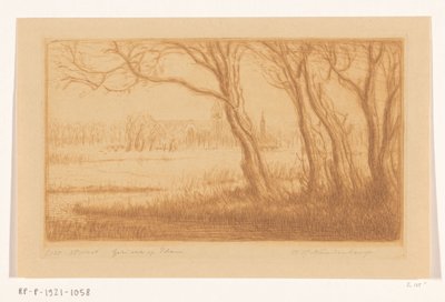 Gezicht op Edam door Wijnand Otto Jan Nieuwenkamp (signed by artist)