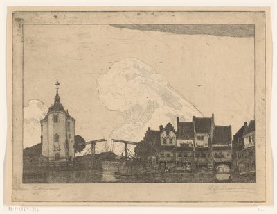 Haven te Enkhuizen door Wijnand Otto Jan Nieuwenkamp (signed by artist)