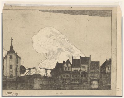 Haven te Enkhuizen door Wijnand Otto Jan Nieuwenkamp (signed by artist)
