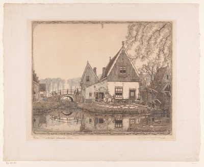 Het aardige sluisje door Wijnand Otto Jan Nieuwenkamp (signed by artist)